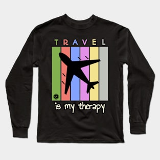 Travel Is My Therapy Long Sleeve T-Shirt